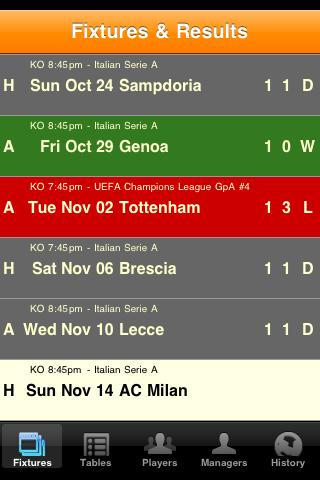 Inter Soccer Diary Android Sports