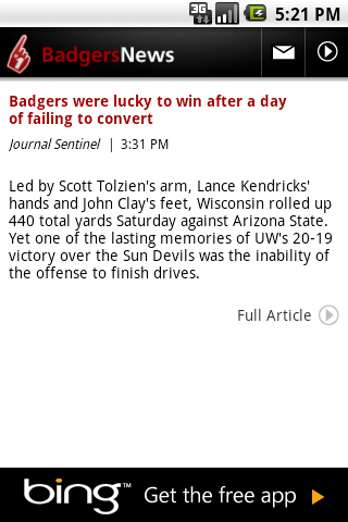 Badgers News Android Sports