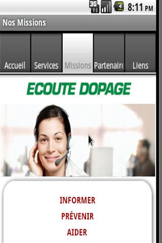 ECOUTE DOPAGE Android Sports