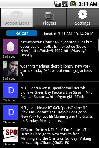 Detroit Lions Tweets Android Sports