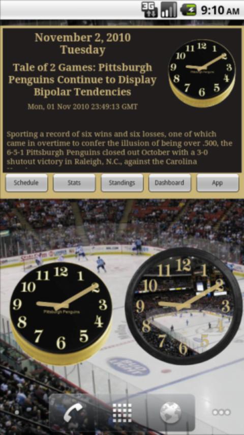 Penguins Hockey News & Clocks Android Sports