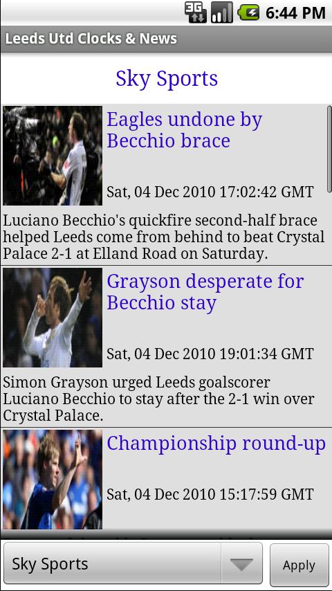 Leeds United AFC Clocks & News Android Sports