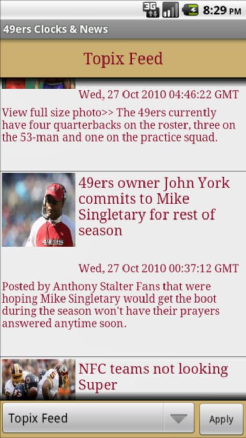 49ers Football News & Clocks Android Sports