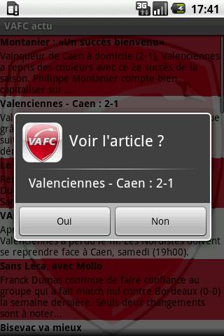 VAFC news Android Sports