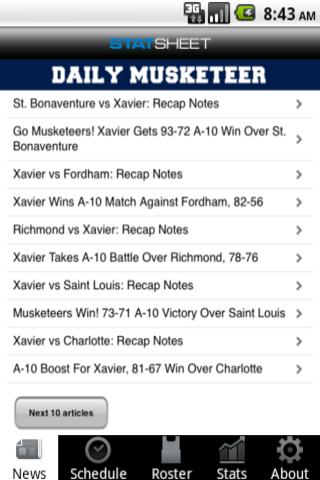 Daily Musketeer Android Sports
