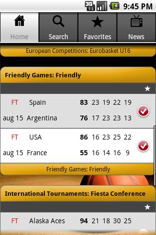 Live Basketball Android Sports