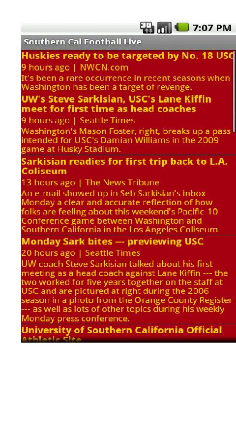 Southern Cal Football Live Android Sports