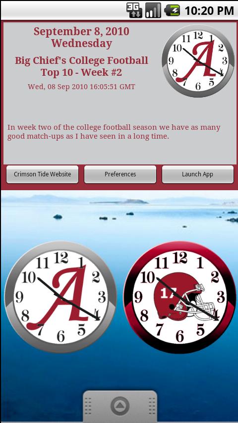 Crimson Tide Ftbl Clocks & New