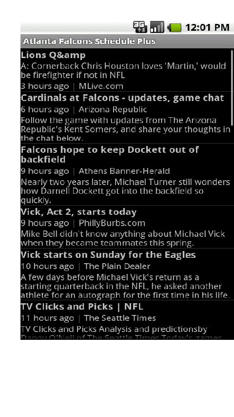 Falcons Schedule Plus Android Sports