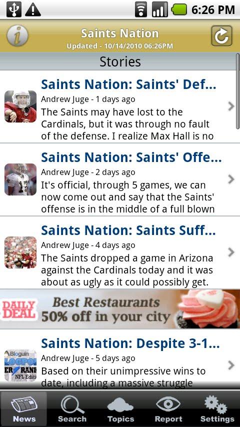Saints Nation Android Sports