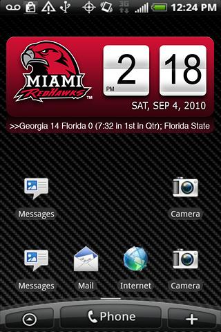 Miami of Ohio Clock Widget XL Android Sports