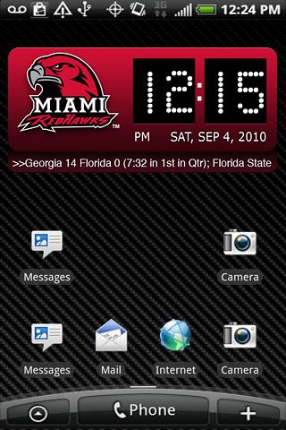 Miami of Ohio Clock Widget XL Android Sports