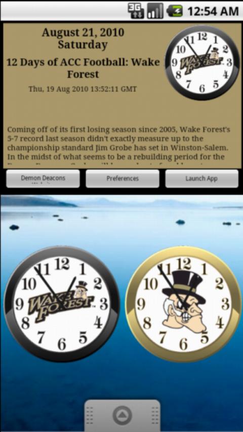 WF Demon Deacons Clocks & News Android Sports