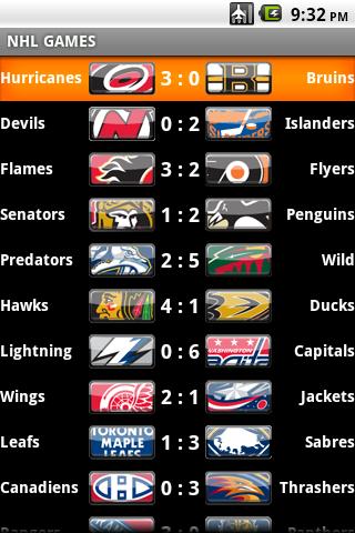 NHL GAMES Android Sports