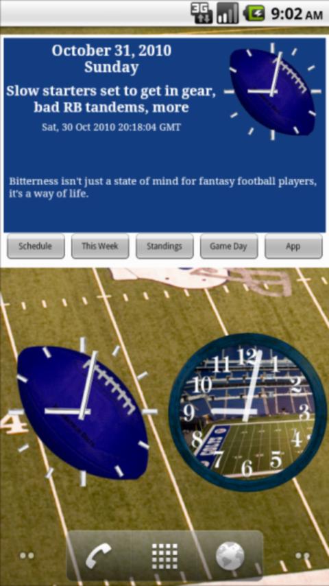Colts Football News & Clocks Android Sports