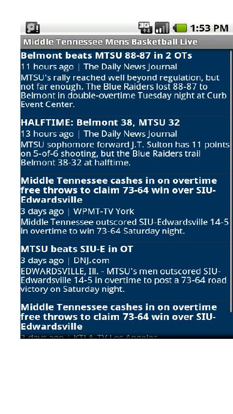 Middle Tennessee Mens Bball Android Sports