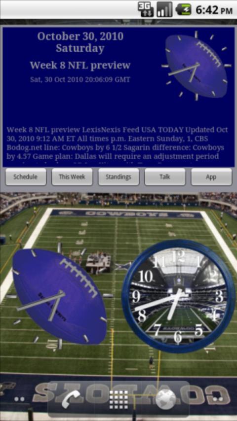 Cowboys Football News & Clocks Android Sports