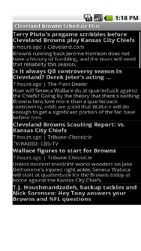 Browns Schedule Plus Android Sports