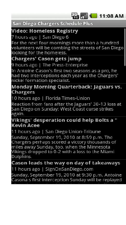Chargers Schedule Plus Android Sports