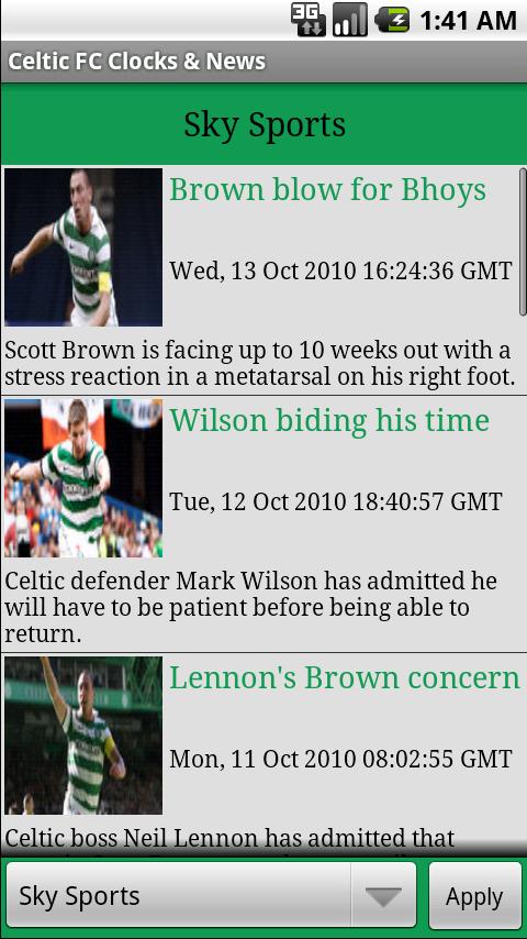Glasgow Celtic FC Clocks  News Android Sports