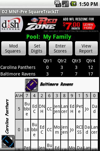 NFL MNF Demo SquareTrackIT Android Sports