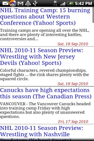 The Hockey NEWS Android Sports