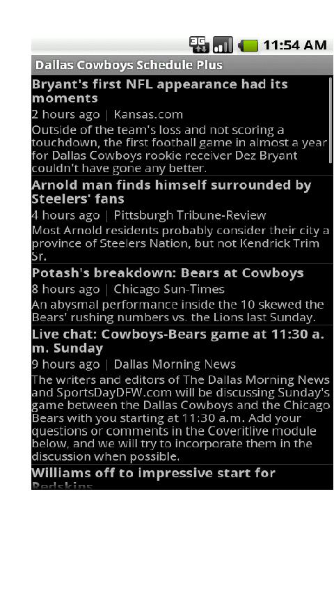 Cowboys Schedule Plus Android Sports