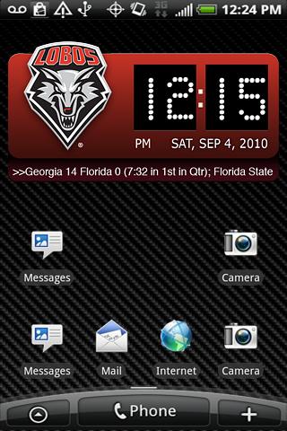 New Mexico Lobos Clock XL Android Sports