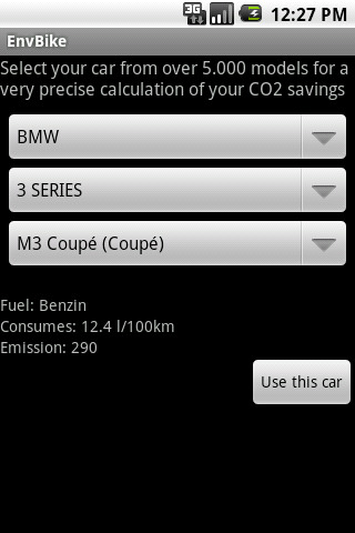 Env Bike: Track CO2 Savings Android Sports