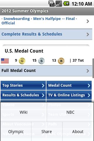 2012 Summer Olympics (Free) Android Sports