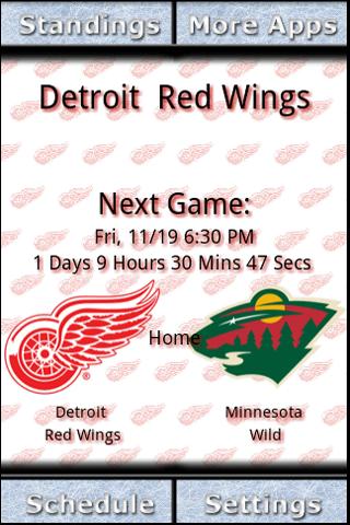 Detroit Red Wings Countdown Android Sports