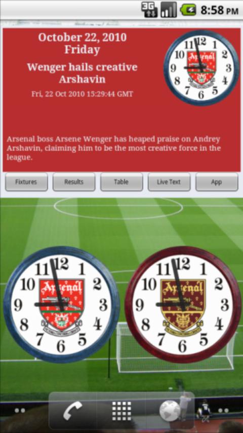 Arsenal FC Clocks & News