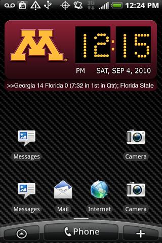 Minnesota Gophers Clock XL Android Sports