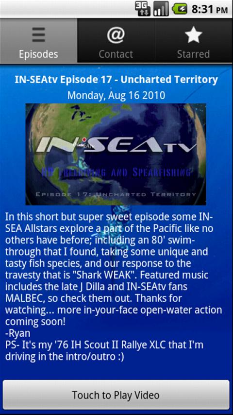 IN-SEAtv Video App Android Sports