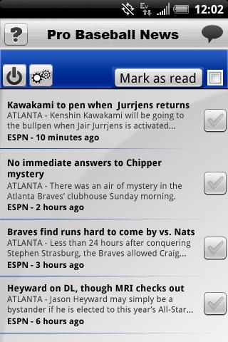 Pro Baseball News Widget Android Sports