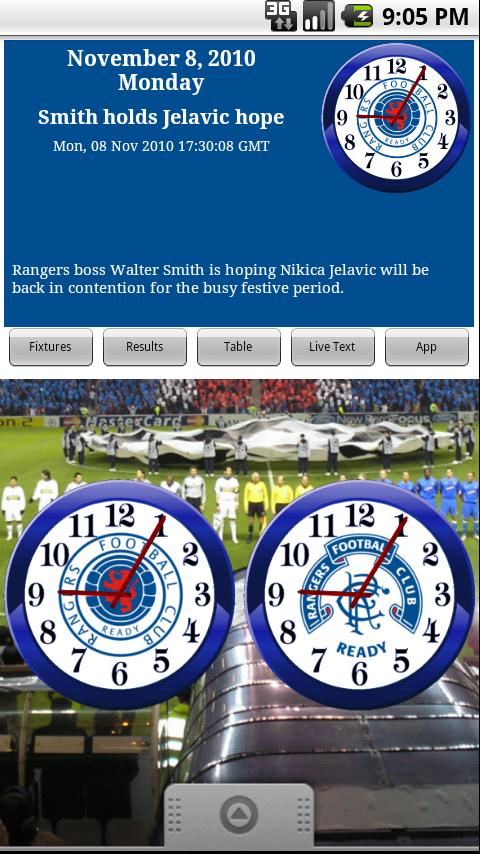 Glasgow Rangers Clocks News Android Sports