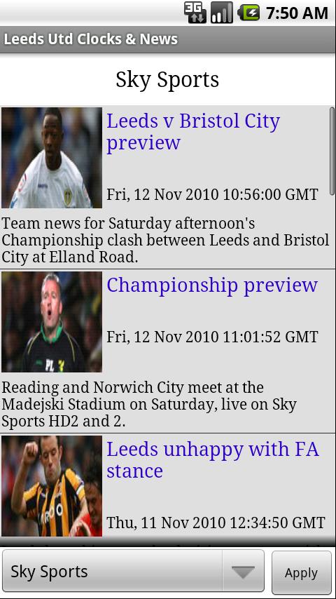 Leeds Utd  AFC Clocks & News Android Sports