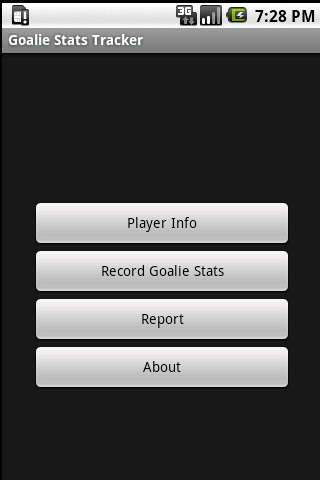 Goalie Stats Tracker Android Sports