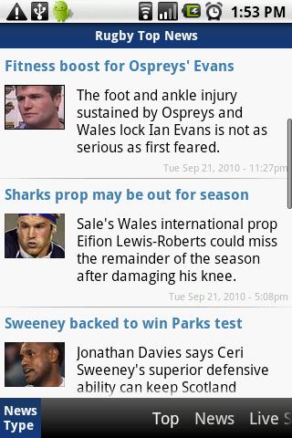 Rugby Sports News Android Sports