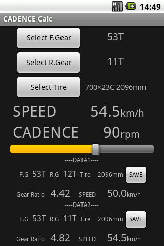 CADENCE Calc Trial Android Sports Games