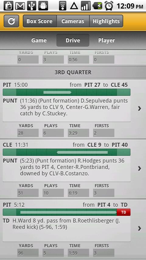 Official Steelers Gameday LIVE Android Sports