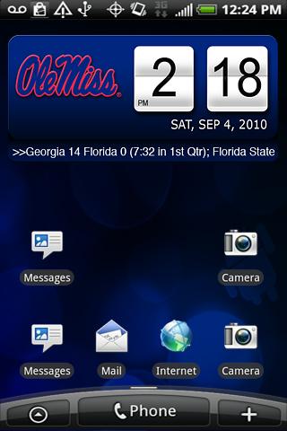 Ole Miss Clock Widget XL