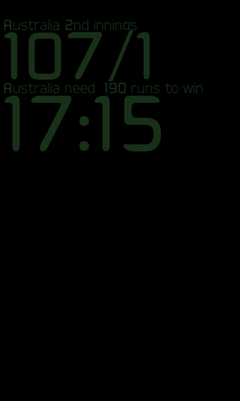 Ashes Cricket Scores DeskClock Android Sports