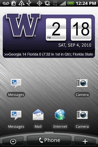 Washington Huskies Clock XL Android Sports