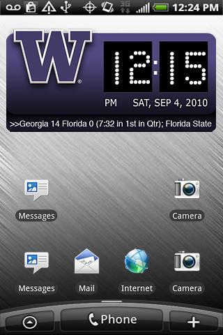 Washington Huskies Clock XL Android Sports