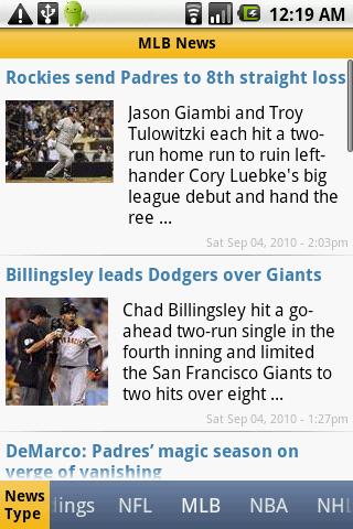 US Sports News Android Sports