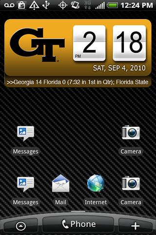 Georgia Tech Clock Widget XL