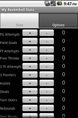 Youth Basketball Stats Tracker Android Sports