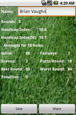 Handicap: Golf Tracker Android Sports