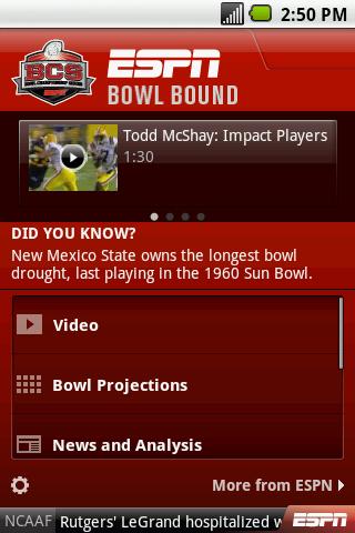ESPN Bowl Bound Android Sports